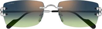 Cartier Sunglasses, male, Gray, Size: 56 MM D&eacute;cor C Sunglasses