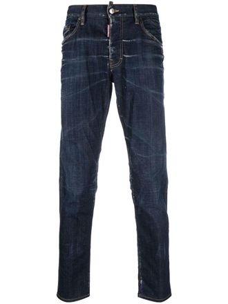 Dsquared2 Jeans skinny con effetto schiarito - Blu