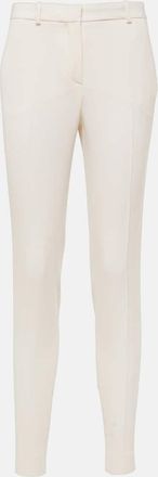 Versace High-rise wool slim pants