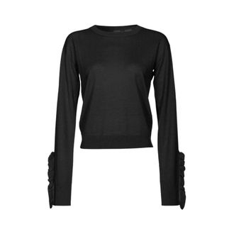 Pinko Pinko - Trui met ronde hals - Dames - Truien - Zwart - Maat: XS