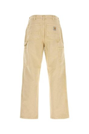 Carhartt Work in Progress Mens Beige Denim Single Knee Pant Dustyhbrown Pantaloni