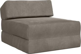 vidaXL Sof&aacute; Cama Plegable Gris Claro 60 X 70 X 41 Cm Tela Vidaxl