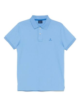GANT cotton-blend polo shirt - Blue