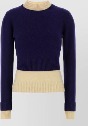 Jil Sander wool blend sweater mock neck design