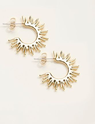 Fat Face FatFace Gold Tone Sun Burst Earrings