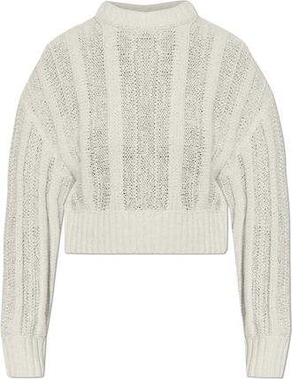 Iro Melyora Sweater - Dames - Ronde hals truien - Wit - M - Katoen - Truien & Vesten