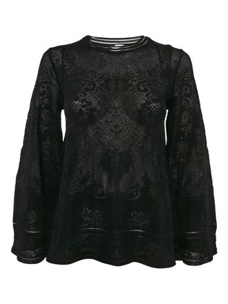 Missoni floral-knitted blouse - Black