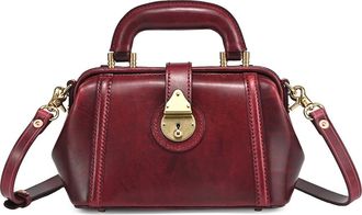 OLD TREND Azalea Genuine Leather Mini Doctor Satchel in Maroon at Nordstrom