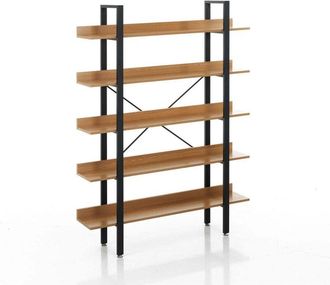 Oresteluchetta Estanter&iacute;a De Pared Industrial De Acero Y Madera Kyle 5 Evo