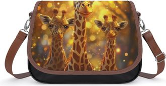 Generic Giraffe Family Sunset Small Womens Crossbody Bags Shoulder Handbag with Adjustable Strap for Travel