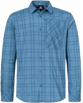 Sch&ouml;ffel Basic overhemd - Heren - Overhemden - Blauw - Maat: 4XL