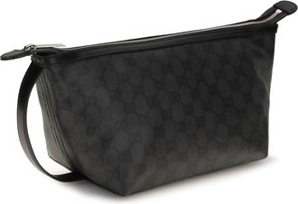 Gucci Womens Small Essence Classic Pouch Black-Black Cotton; Linen; Polyurethane Clutches Black/black