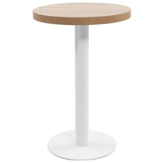 vidaXL Mesa De Bistr&oacute; Mdf Marr&oacute;n Claro 50 Cm Vidaxl