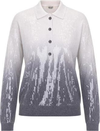 Liu Jo Polo Shirts - Dames - Polos - Grijs - S - Pailletten - Tops