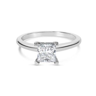 House of Brilliance 14K White Gold 1.0 Cttw Lab-Grown Diamond Engagement Ring at Nordstrom, Size 8
