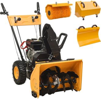 vidaXL Set De Quitanieves Y Barredora De Gasolina 4 En 1 6,5 Hp Vidaxl