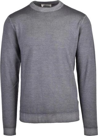 Wool & Co Pullover met ronde hals - Heren - Ronde hals truien - Grijs - M - Wol - Truien & Vesten