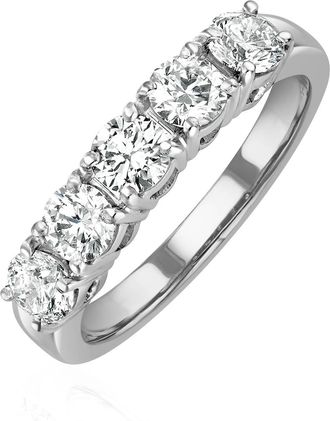 The Diamond Store Chloe Platinum 5 Stone Lab Diamond Eternity Ring 1.00CT G/VS