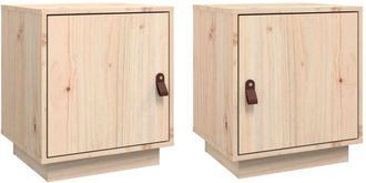 vidaXL Bedside Cabinets 2 pcs 40x34x45 cm Solid Wood Pine Vidaxl