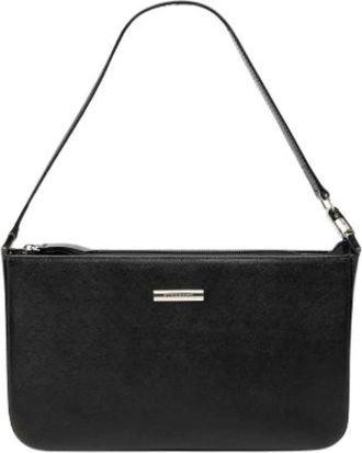Burberry Pre-owned Shoulder Bag - Dames - Vintage Schoudertas - Zwart - ONE Size - Leer - Vintage