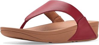 FitFlop Lulu Leather Toepost Womens Wedge Shoes Burnt Berry : 10 M (B)