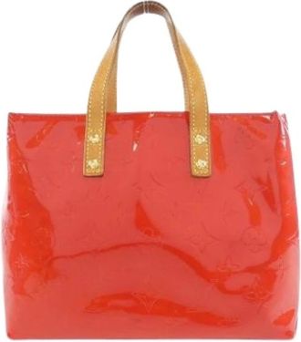 Louis Vuitton Pre-owned Tote Bags, female, Red, Size: ONE SIZE Pre-owned Vintage Enamel Leather Tote Bag