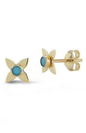 Ember Fine Jewelry Flower Stud Earrings in Gold at Nordstrom Rack