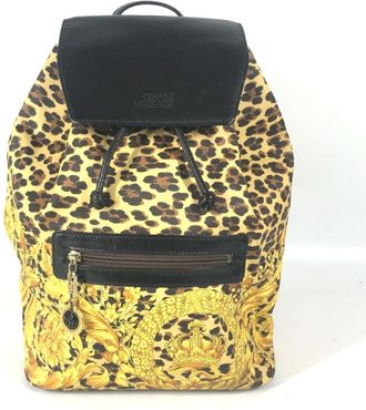 Versace yellow Leather Pvc Backpack (Pre-Owned)