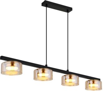 Globo Lighting Globo - lámpara colgante - HIGGINS - negro - vidrio - gran