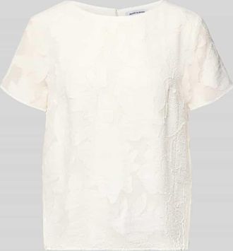 More & More More & More Blusenshirt aus Viskose-Mix mit Strukturmuster in Offwhite, Gr&ouml;&szlig;e 44