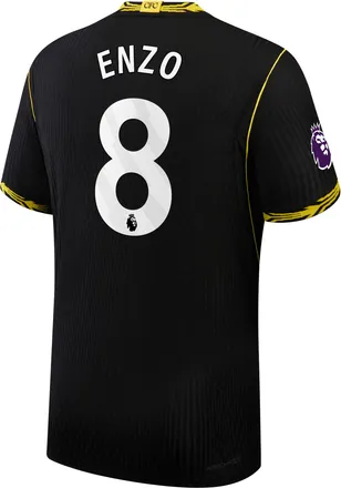Nike Enzo Fern&aacute;ndez Chelsea 2026/27 Match Away Nike Mens Aero-FIT Soccer Jersey in Black | NN204415160-CFC