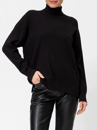 Twin-Set Dolcevita basic in misto viscosa a maniche lunghe