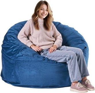 OEM Sill&oacute;n Puff Redondo Para Adultos 1168 X 1168 X 635 Mm Con Funda Extra&iacute;ble Y Lavable, Relleno De Espuma De Alta Densidad Y Terciopelo Holand&eacute;s, Asa Y B