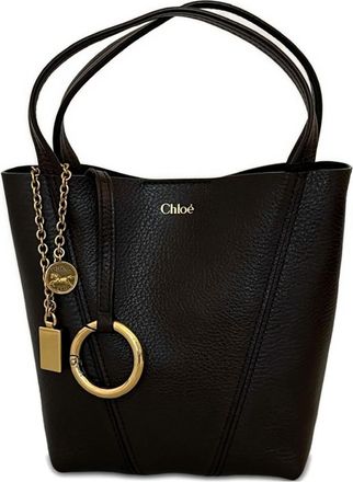 Chlo&eacute; Dark Brown Spin Small Tote
