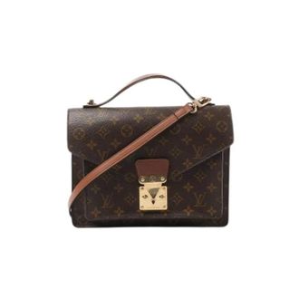 Louis Vuitton Pre-owned Handbags, female, Brown, Size: ONE SIZE Pre-owned Monceau M51187 Handbag
