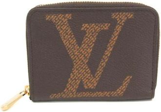 Louis Vuitton Pre-owned Vintage Canvas Portemonnee - Dames - Vintage Accessoires - Bruin - ONE Size - Vintage