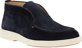 Santoni Mens Blue Calf Leather Bos Taurus Ankle Boots