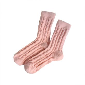 Generic Womens Velvet Thickened Sleeping Socks Autumn And Winter Floor Socks Winter Sleeping Socks for Indoor Outdoor Home Matching Shoes Boots (Pink, One Siz