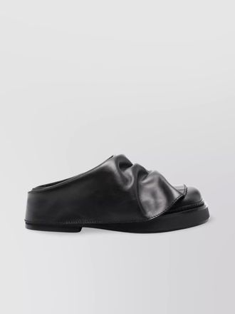 The Attico leather square-toe mules