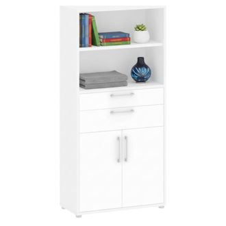 Dmora Aparador Ludivine, Buf&eacute; De Sal&oacute;n, Aparador De Sal&oacute;n, Despensa De Cocina, 89x40 H186 Cm, Blanco - Dmora