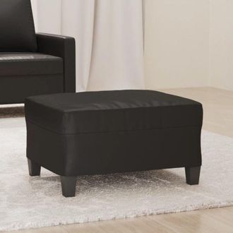 vidaXL Poggiapiedi Nero 70x55x41 cm in Similpelle - Vidaxl