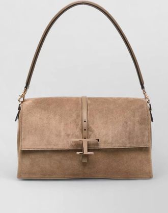 Tod's t timeless suede clutch bag