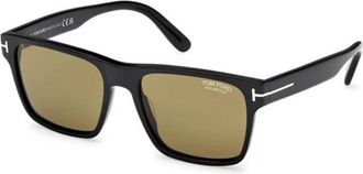 Tom Ford Calder Ft 1205 01H - Heren - Zonnebrillen - Zwart - 55 MM - Accessoires