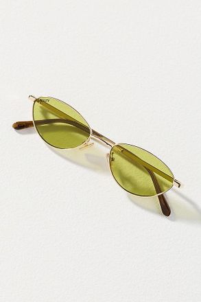 Reality Eyewear Small Winged Oval Metal Sunglasses
