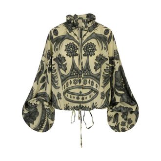 F.R.S. For Restless Sleepers Mujer, Blusas y Camisas, Verde, Talla: S