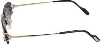 Cartier Mens Sunglasses Cartier Ct0465s 002 Gold Blue 56-18-145 Metal