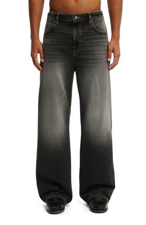Cotton On Mens Relaxed Straight Jean in Rocky Washed Black at Nordstrom, Size 32 X 32
