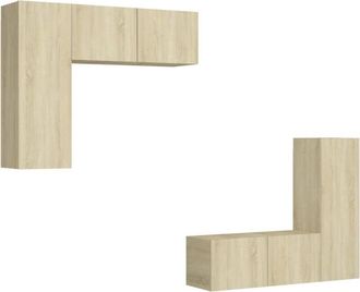 vidaXL Vidaxl - 4 Piece tv Cabinet Set Sonoma Oak Engineered Wood