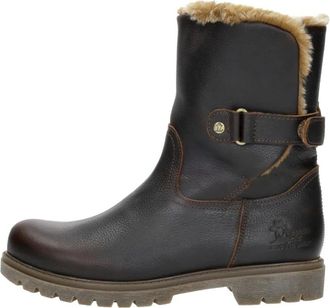Panama Jack Felia B42 Enkellaarsjes - Dames - Winterlaarzen - Bruin - 40 EU - Leer - Schoenen
