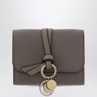 Chlo&eacute; Small Alphabet trifold wallet grey